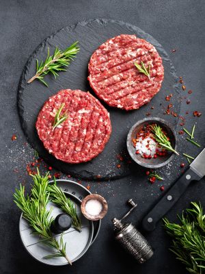 Hamburger Black Angus. Caserola 2x150 gr